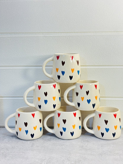 Rainbow Hearts Mug Collection – Set of 6
