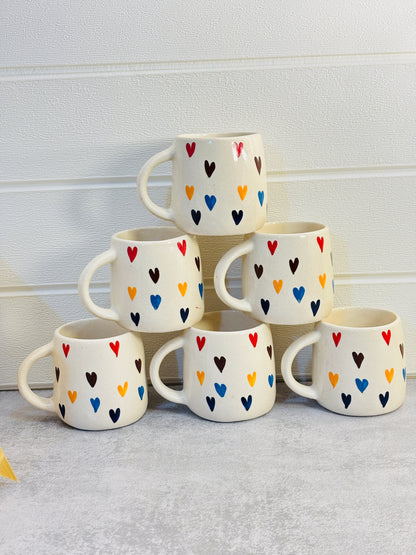Rainbow Hearts Mug Collection – Set of 6