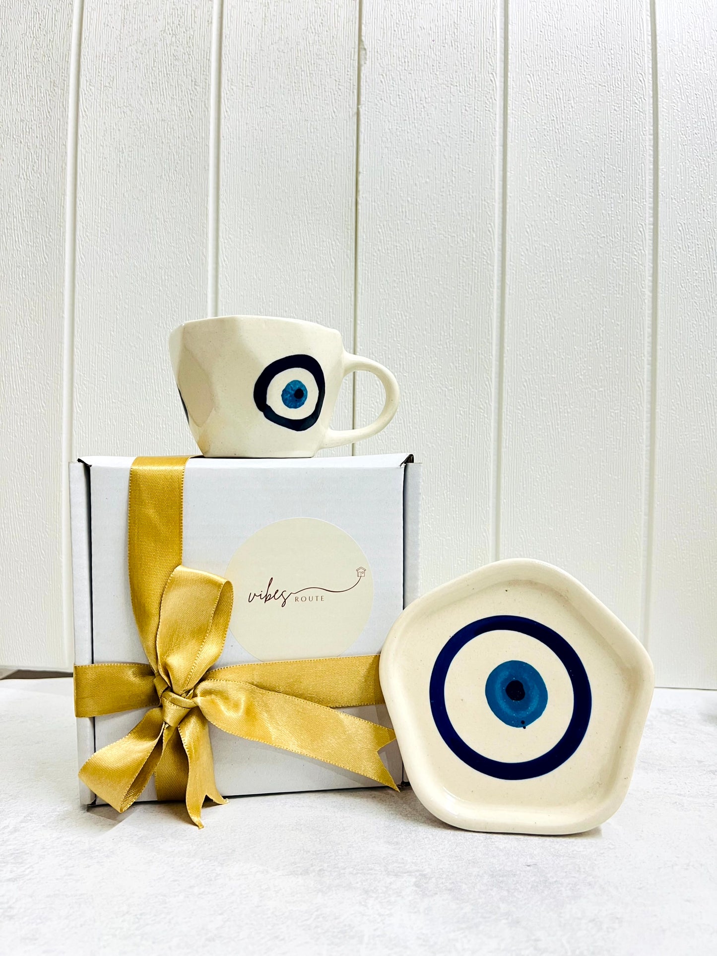 Evil Eye Cup & Coaster Set (Set of 2) 💙