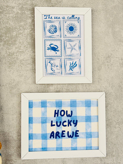 Boho Blue Luck Wall Set