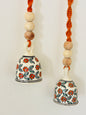 Rust Orange Floral Bell – Set of 2