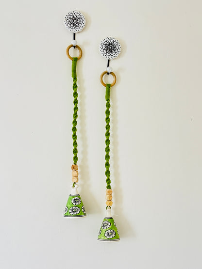 Modern Green Cone Bells – Set of 2