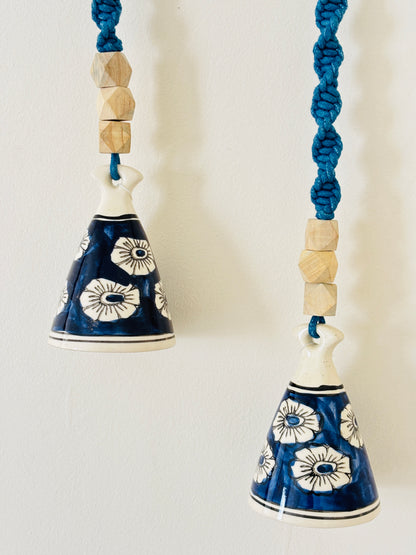 Modern Blue Cone Bell – Set of 2