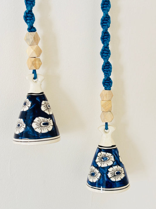 Modern Blue Cone Bell – Set of 2