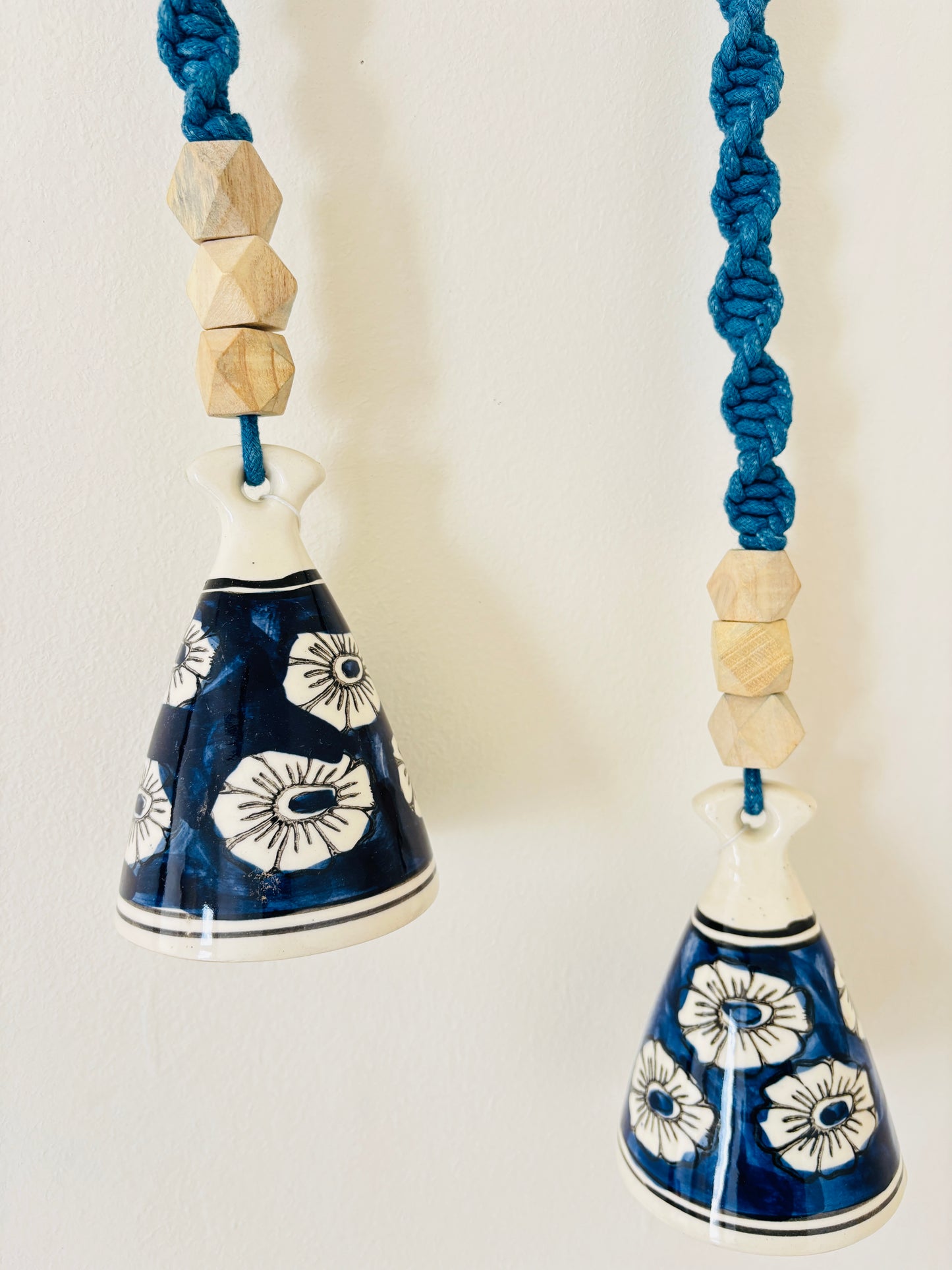 Modern Blue Cone Bell – Set of 2