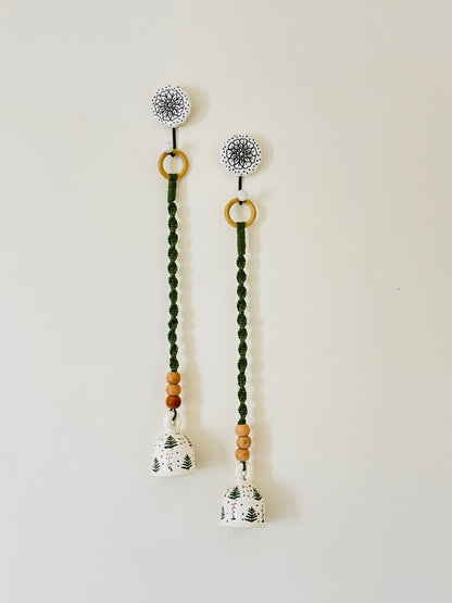 Boho Forest Ceramic Bell – Set of 2