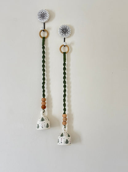 Boho Forest Ceramic Bell – Set of 2