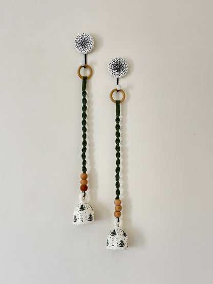 Boho Forest Ceramic Bell – Set of 2