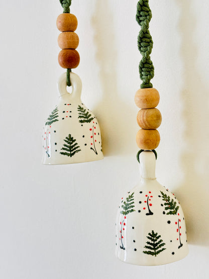 Boho Forest Ceramic Bell – Set of 2