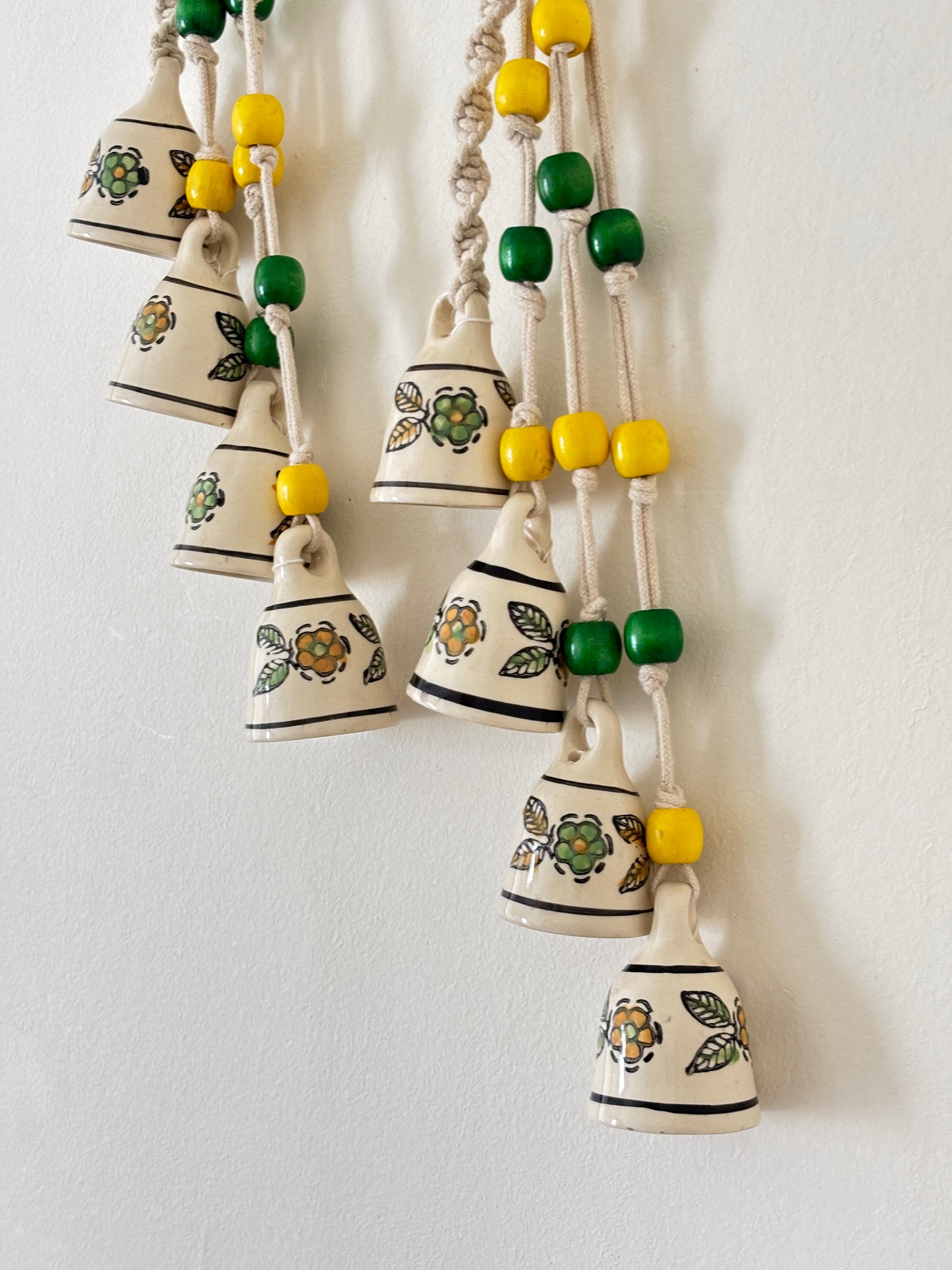 Lime and Green Floral Garden Bells – Set of 2