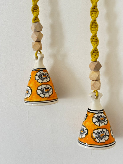 Modern Yellow Cone Bell – Set of 2
