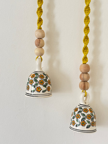 Yellow Floral Single Bell – Set of 2