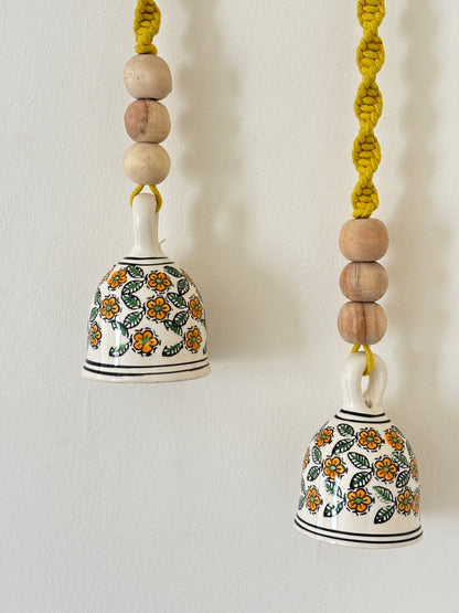 Yellow Floral Single Bell – Set of 2