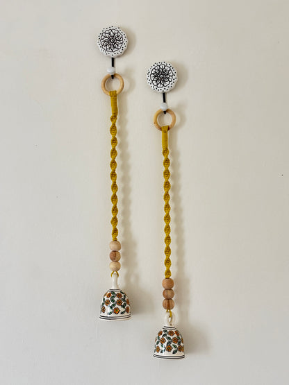 Yellow Floral Single Bell – Set of 2
