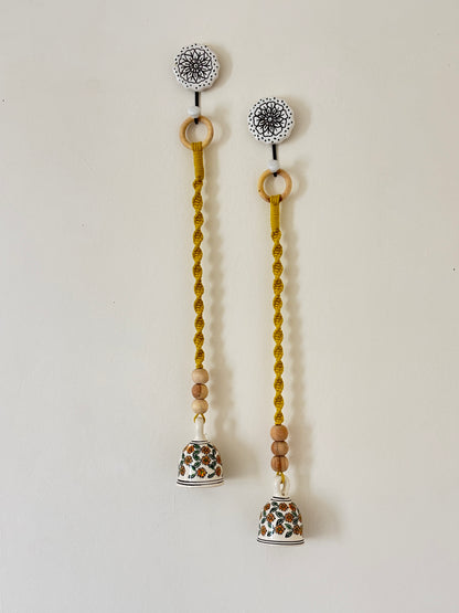 Yellow Floral Single Bell – Set of 2