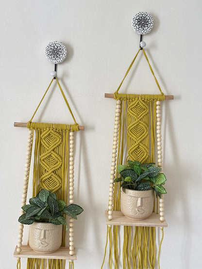 Soul Weave Planter Hanger – Lime Yellow (Set of 2)