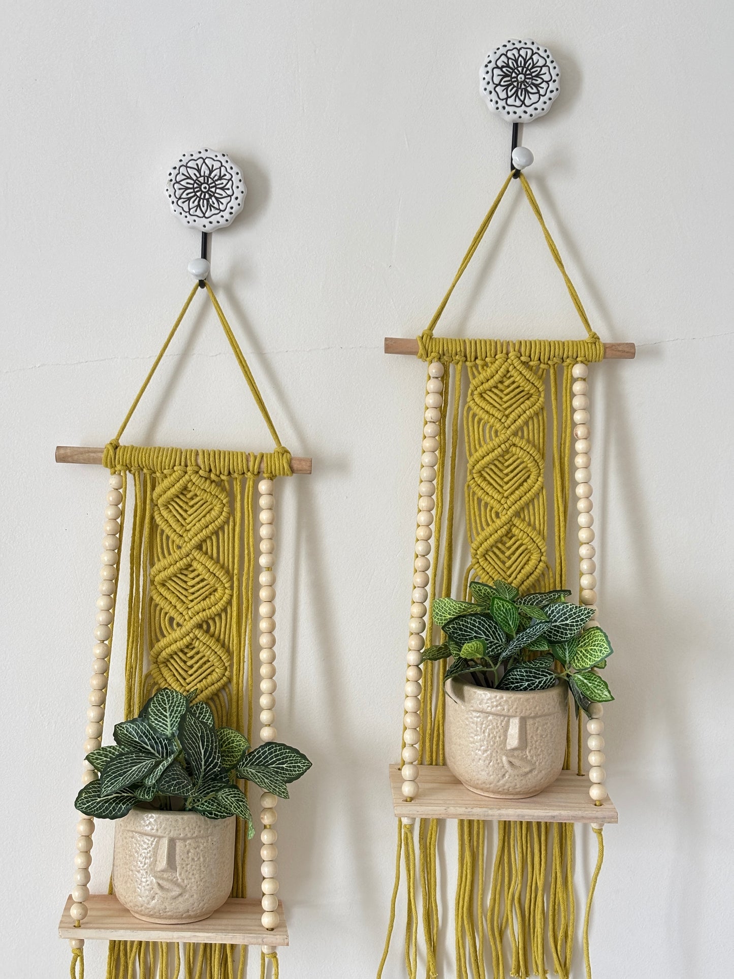 Soul Weave Planter Hanger – Lime Yellow (Set of 2)
