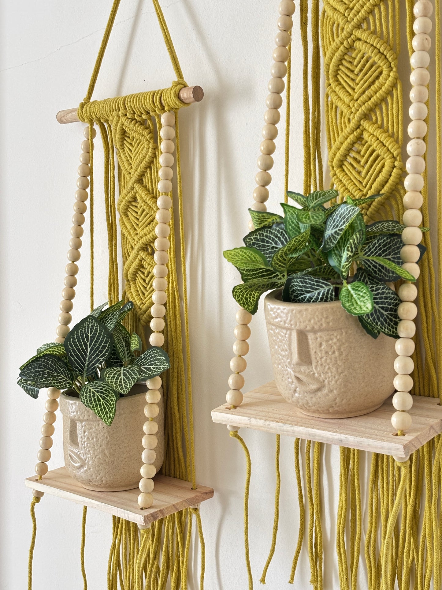 Soul Weave Planter Hanger – Lime Yellow (Set of 2)