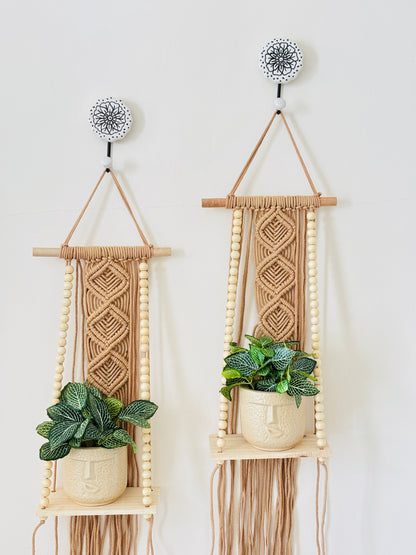 Soul Weave Planter Hanger – Caramel Brown (Set of 2)