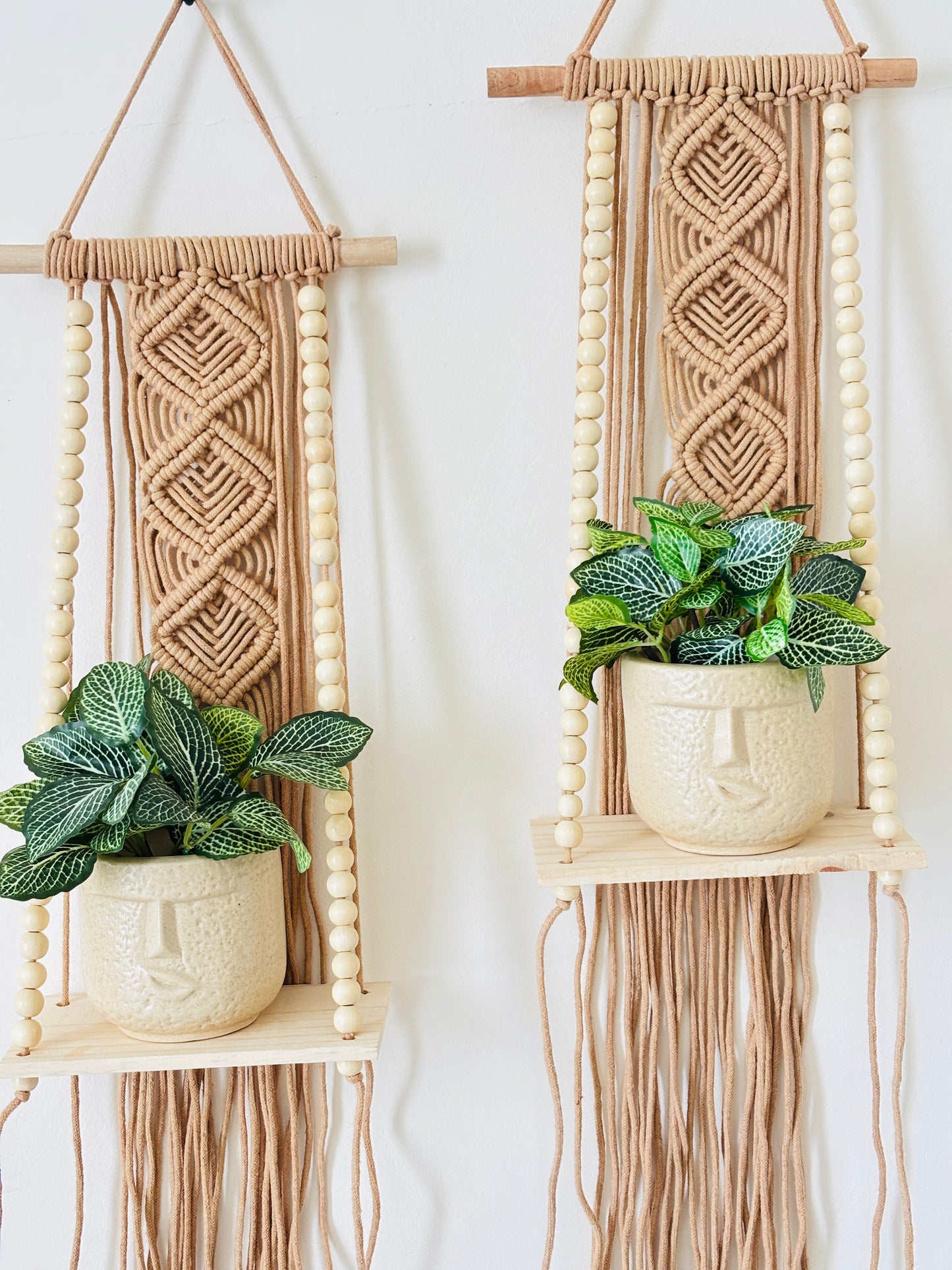 Soul Weave Planter Hanger – Caramel Brown (Set of 2)
