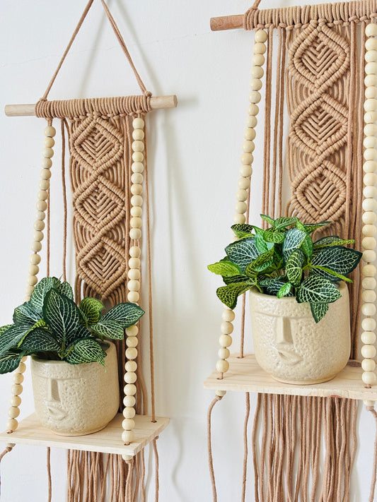 Soul Weave Planter Hanger – Caramel Brown (Set of 2)
