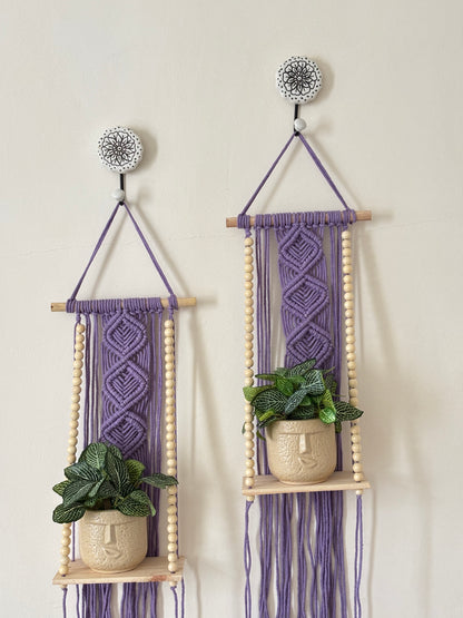 Soul Weave Planter Hanger – Lavender (Set of 2)