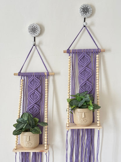 Soul Weave Planter Hanger – Lavender (Set of 2)