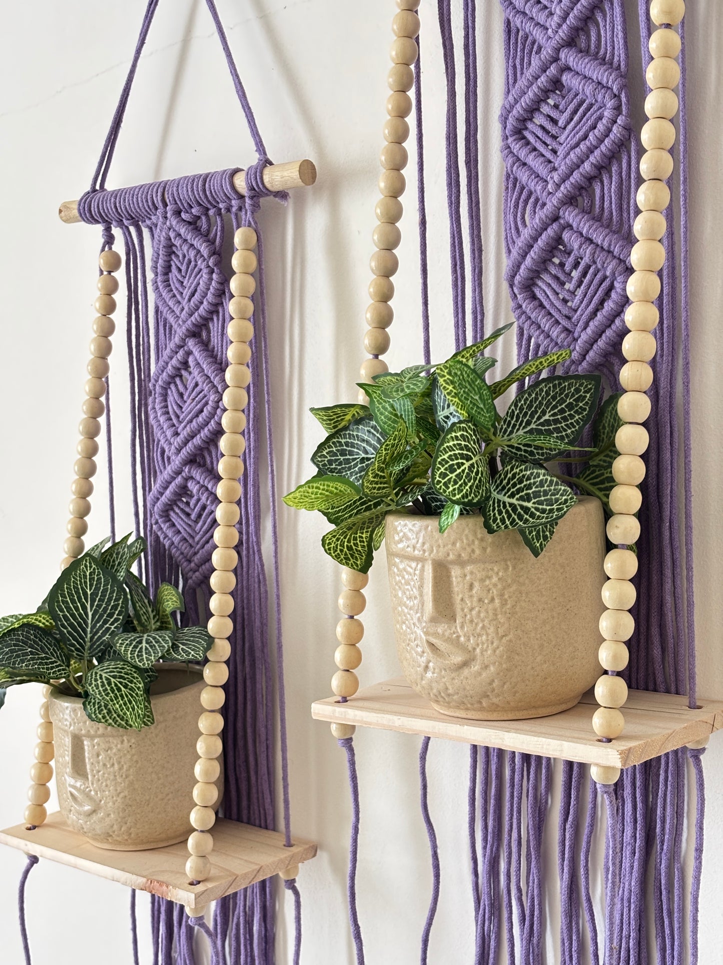 Soul Weave Planter Hanger – Lavender (Set of 2)