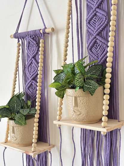 Soul Weave Planter Hanger – Lavender (Set of 2)