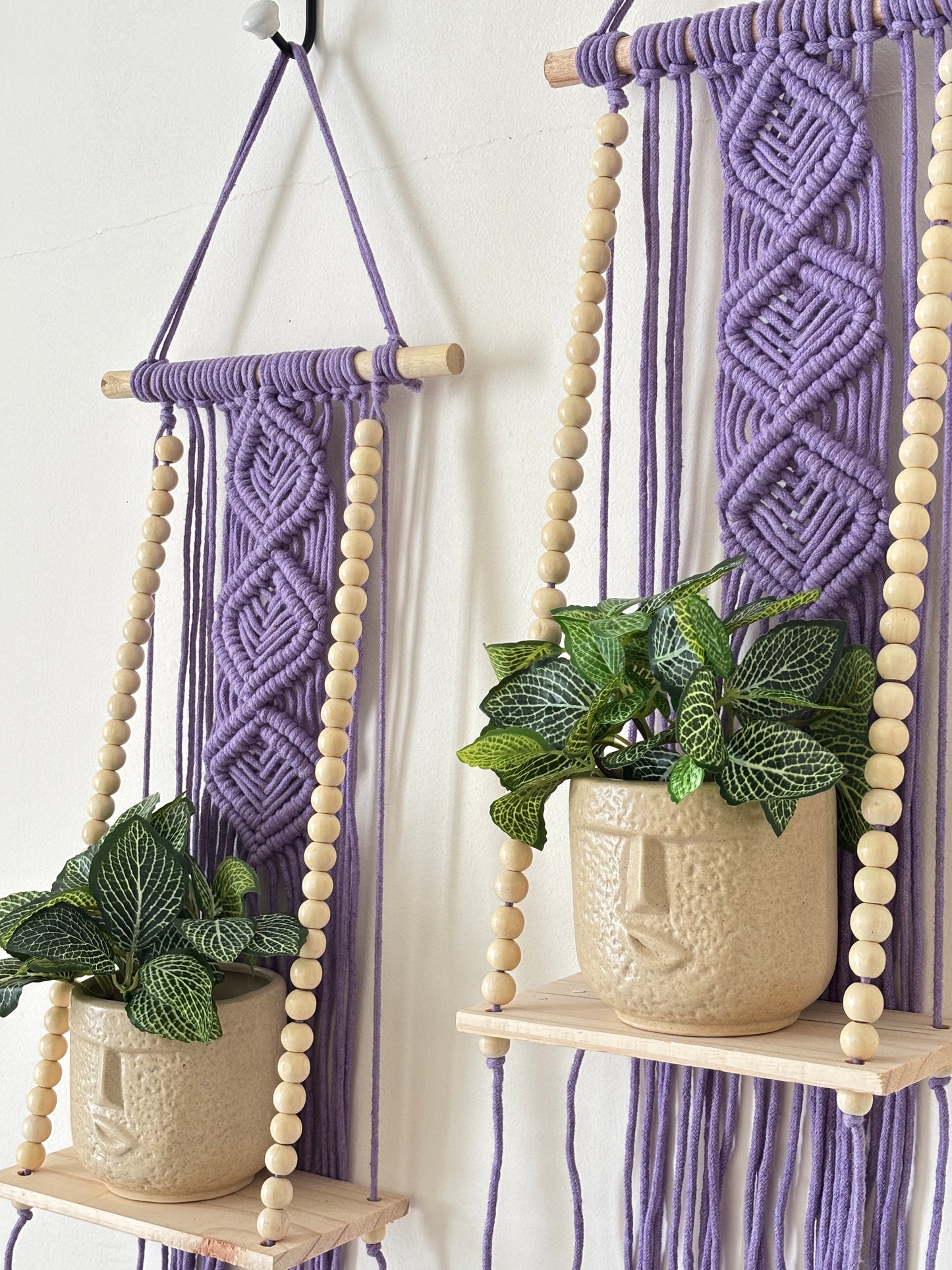 Soul Weave Planter Hanger – Lavender (Set of 2)