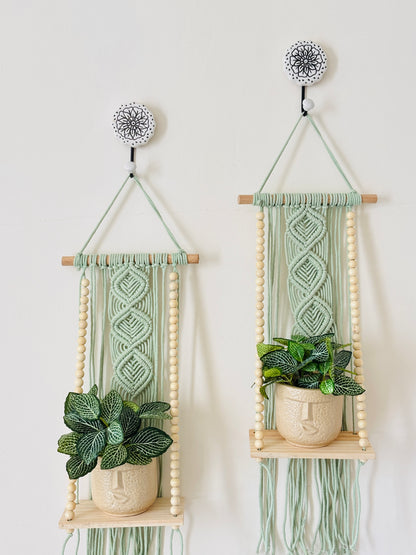 Soul Weave Planter Hanger – Mint Green (Set of 2)