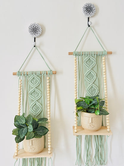 Soul Weave Planter Hanger – Mint Green (Set of 2)