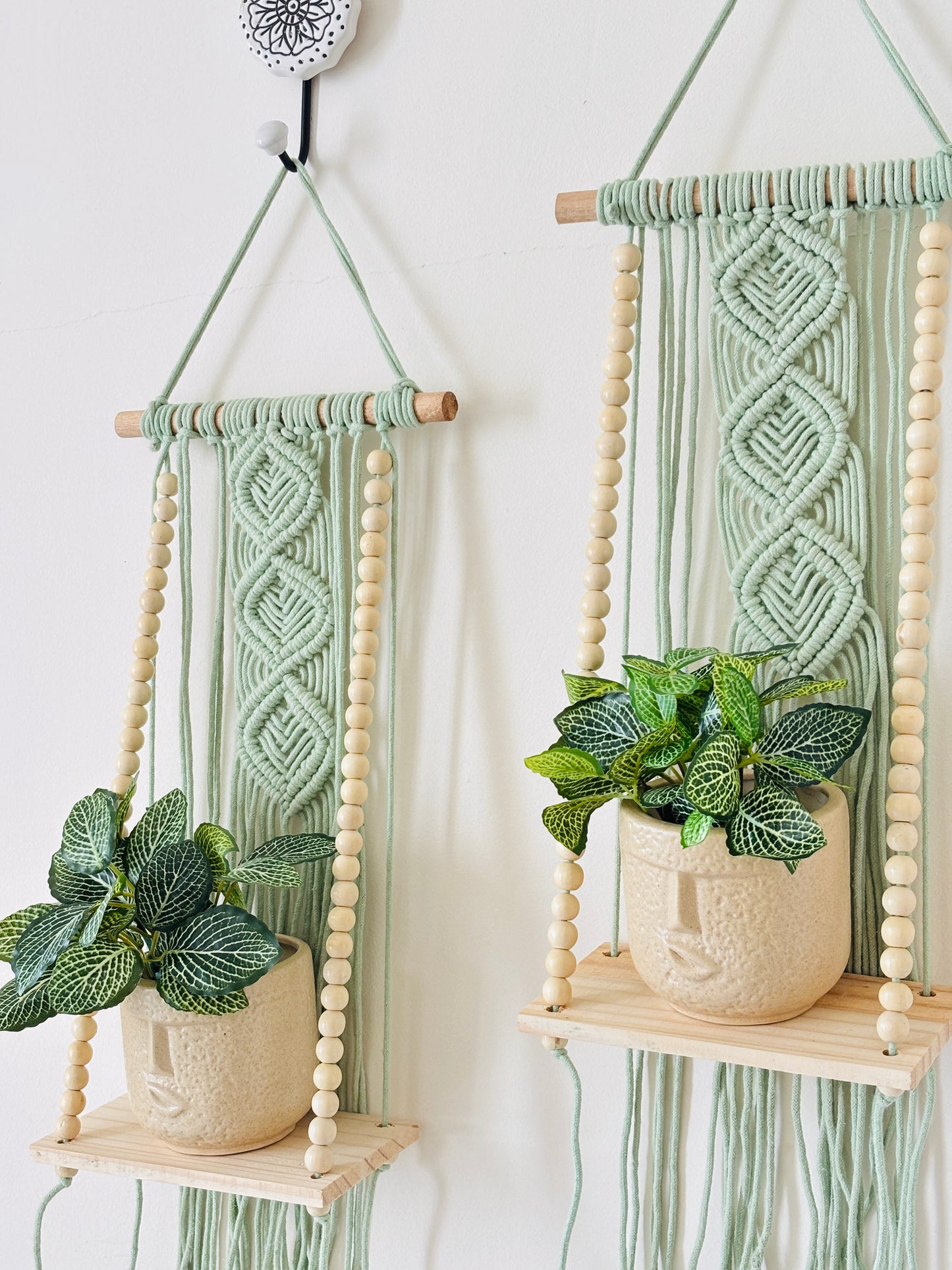 Soul Weave Planter Hanger – Mint Green (Set of 2)