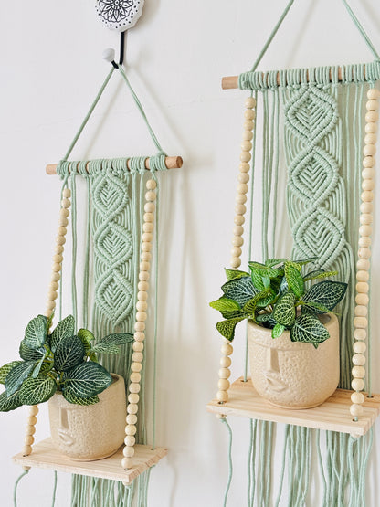 Soul Weave Planter Hanger – Mint Green (Set of 2)