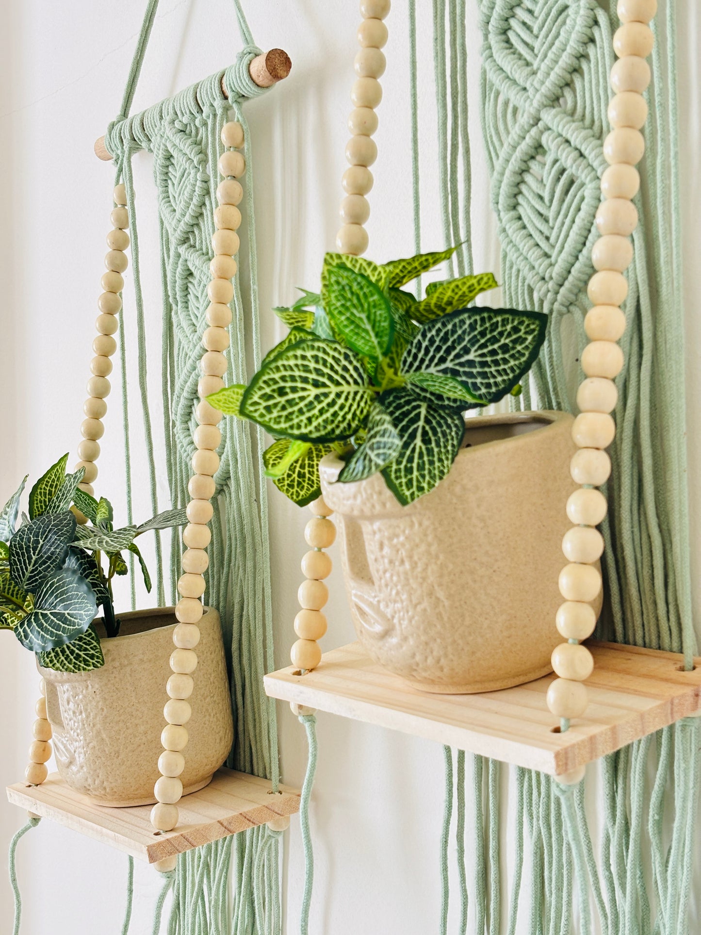 Soul Weave Planter Hanger – Mint Green (Set of 2)
