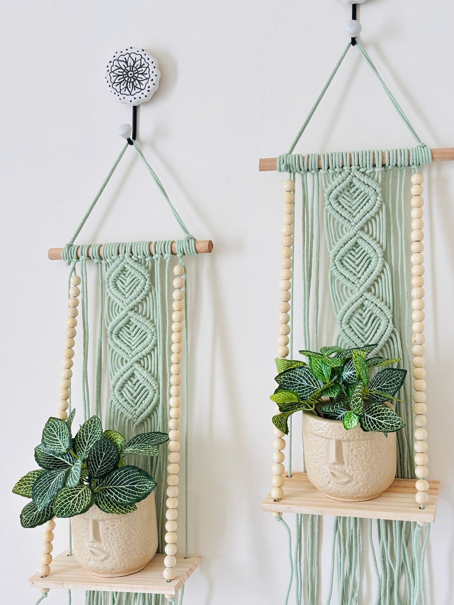 Soul Weave Planter Hanger – Mint Green (Set of 2)