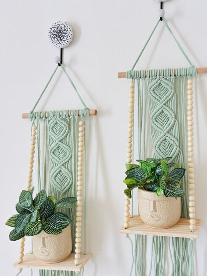Soul Weave Planter Hanger – Mint Green (Set of 2)