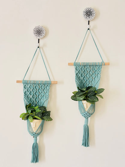 Peace Knot Planter Hanger Set – Cloud Blue