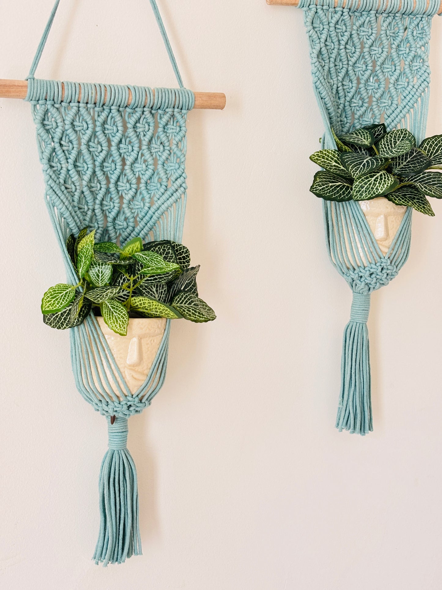 Peace Knot Planter Hanger Set – Cloud Blue
