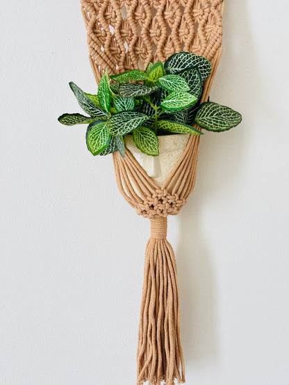 Peace Knot Planter Hanger Set – Caramel Brown