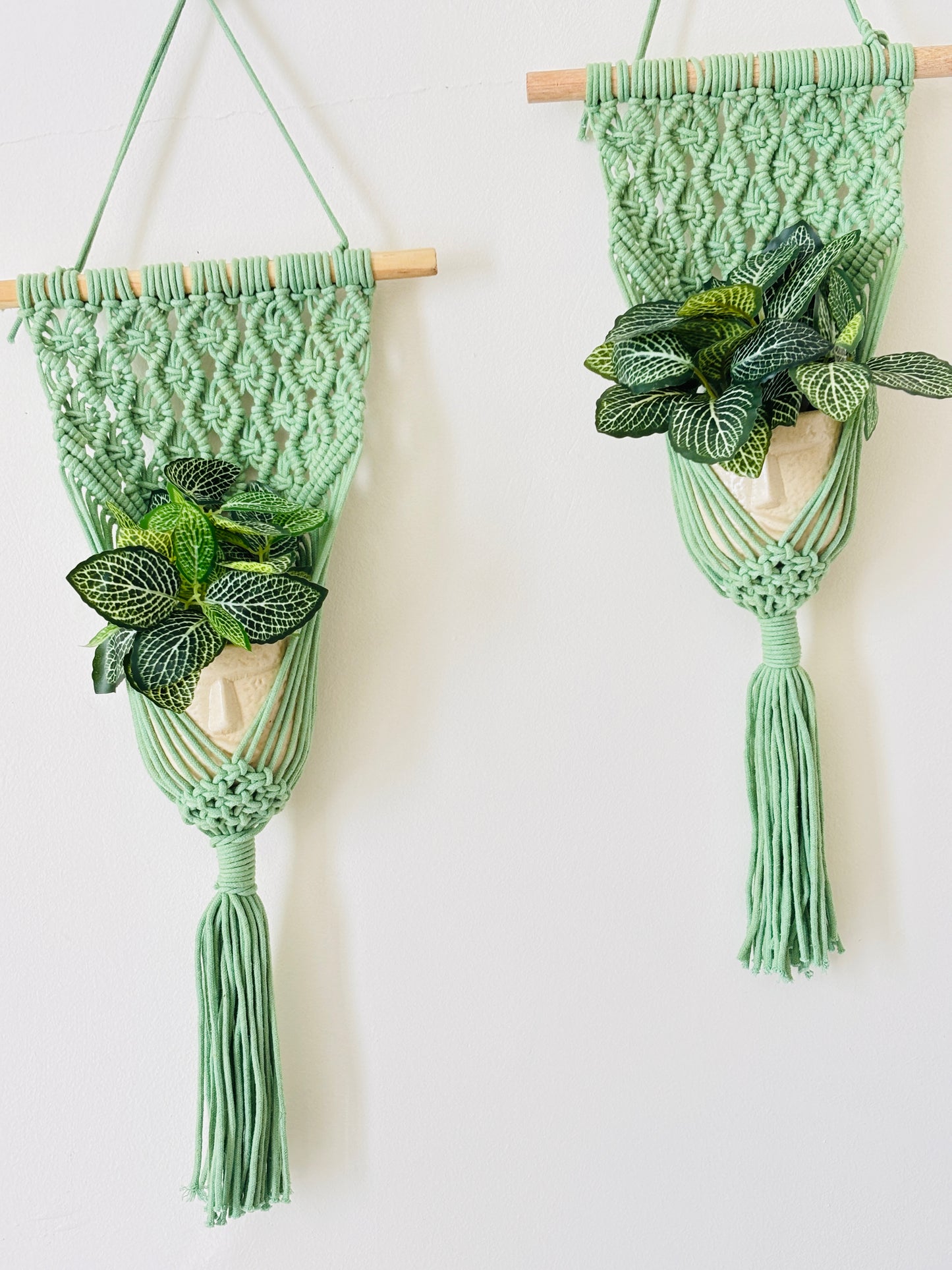 Peace Knot Planter Hanger Set – Mint