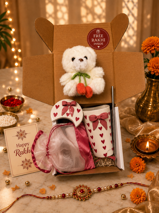 Teddy Tales Sipper Gift Box – Pink Bow