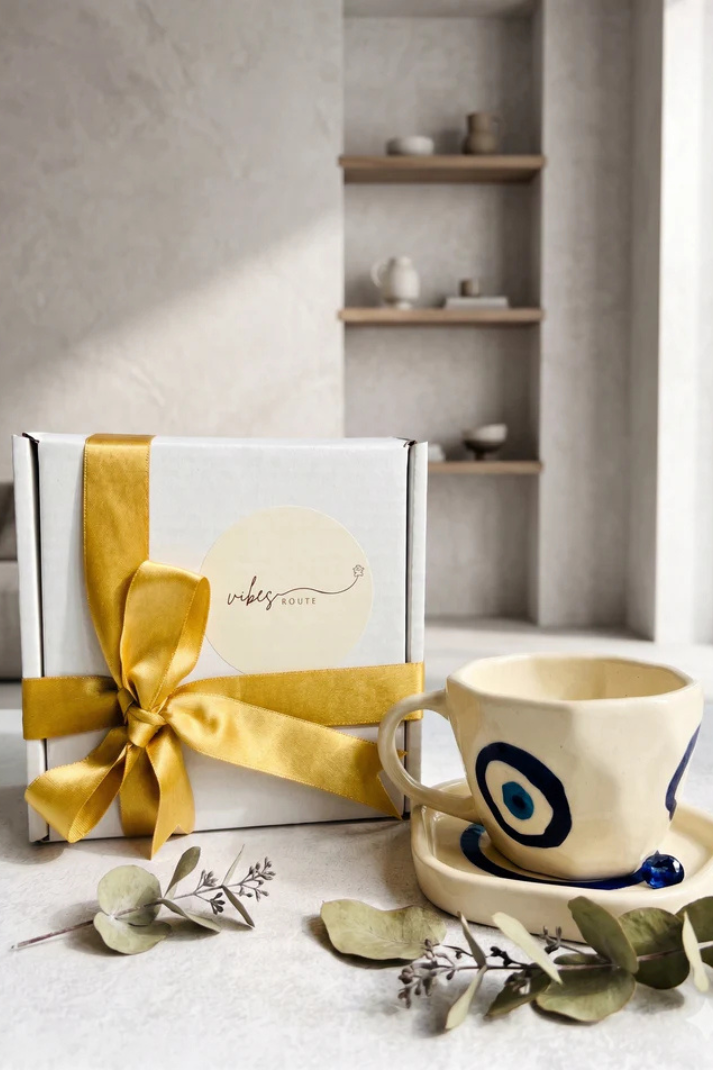 Evil Eye Cup & Coaster Set (Set of 2) 💙