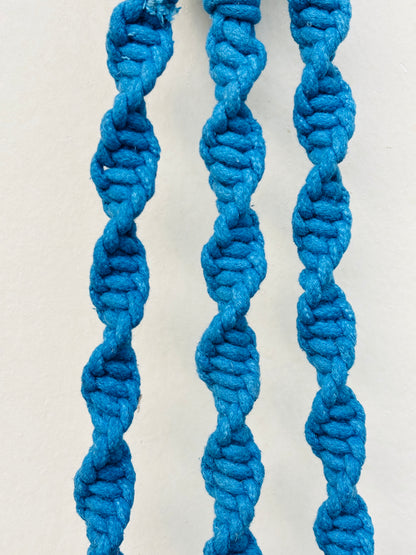 Blue Aura Macrame Bell Combo - Set of 2