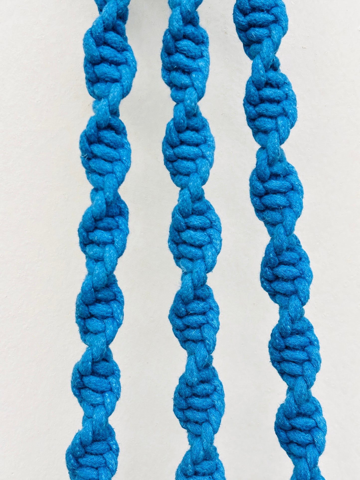 Red & Blue Aura Macrame Bell Combo -  Set of 2