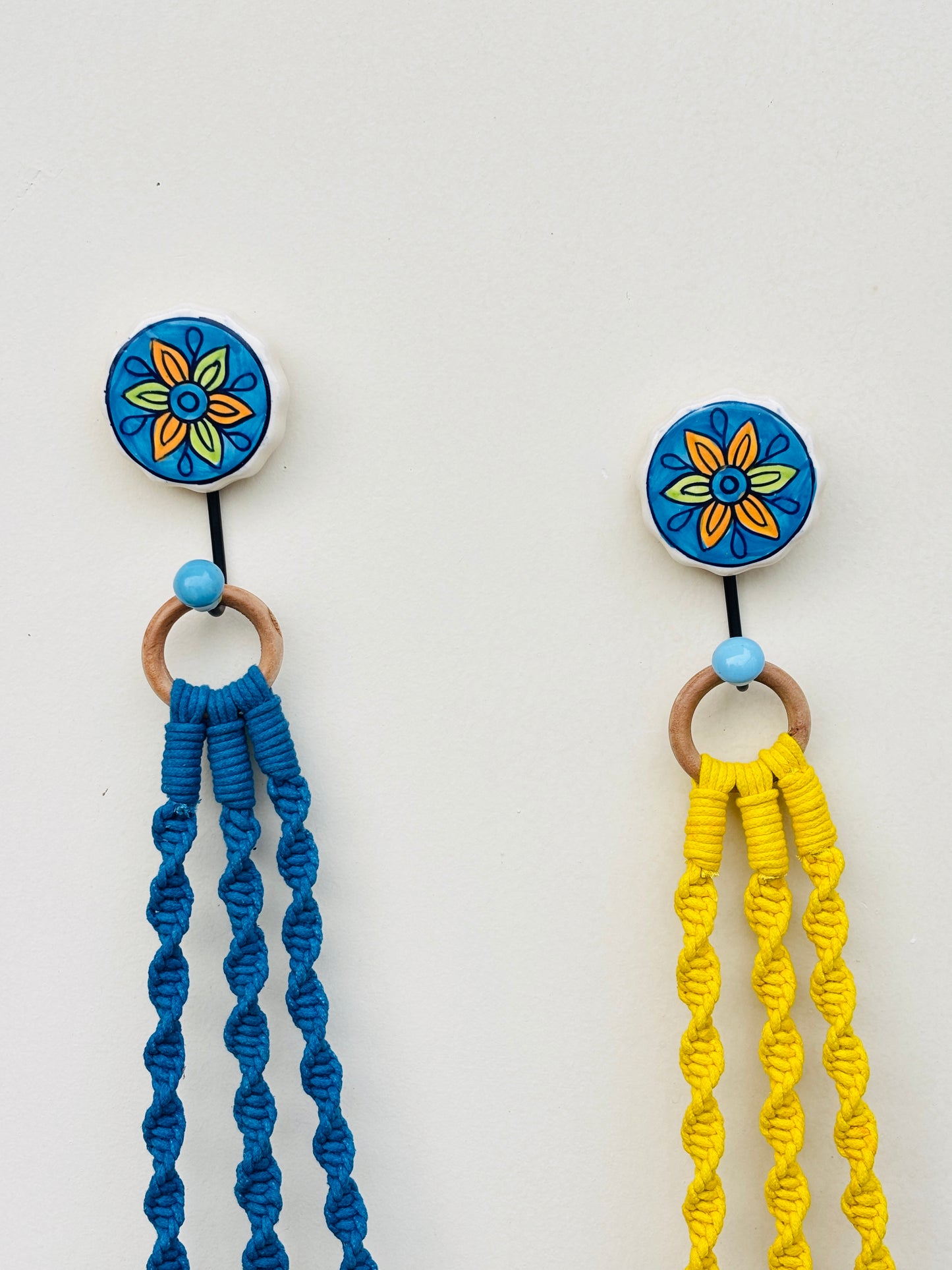 VibesRoute Vastu Shield Bell Hanging Combo – Yellow & Blue (Pack of 2)