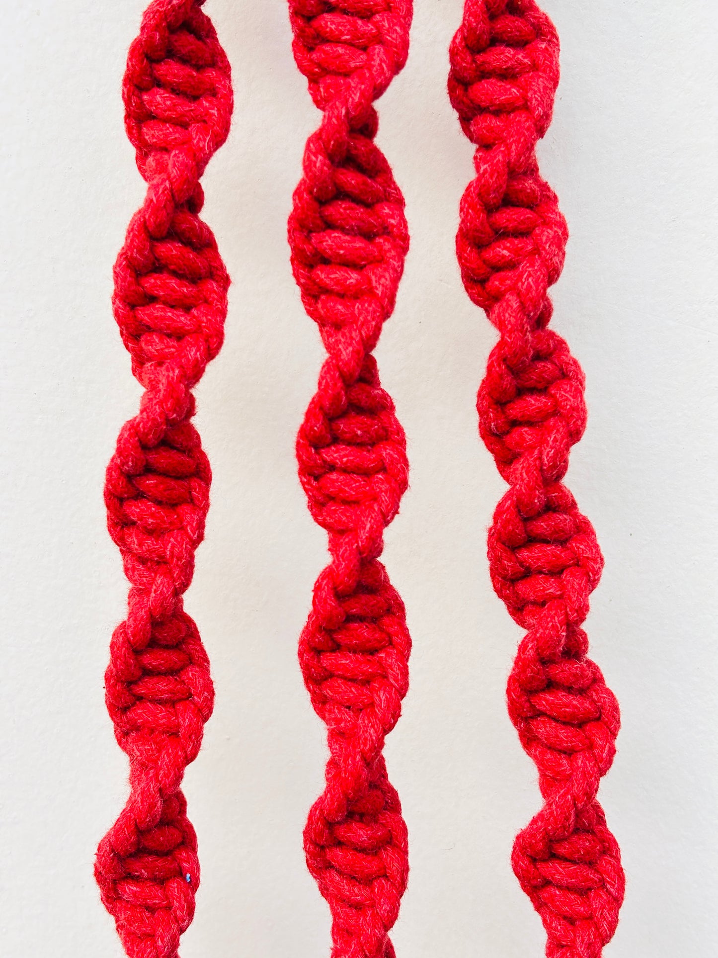 Red & Yellow  Aura Macrame Bell Combo -  Set of 2