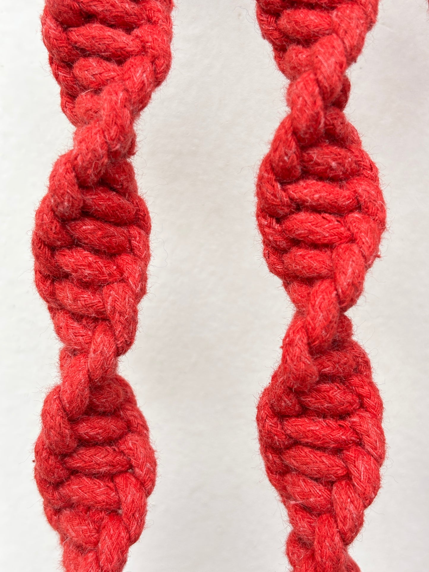 Red Aura Macrame Bell Combo - Set of 2