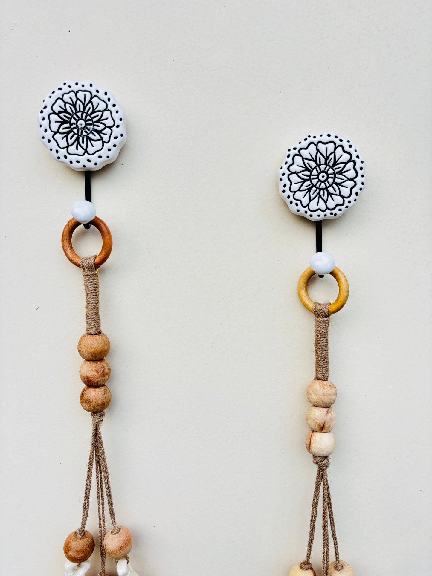 ZenBloom Floral Bell Hanging – Yellow (Set of 2)