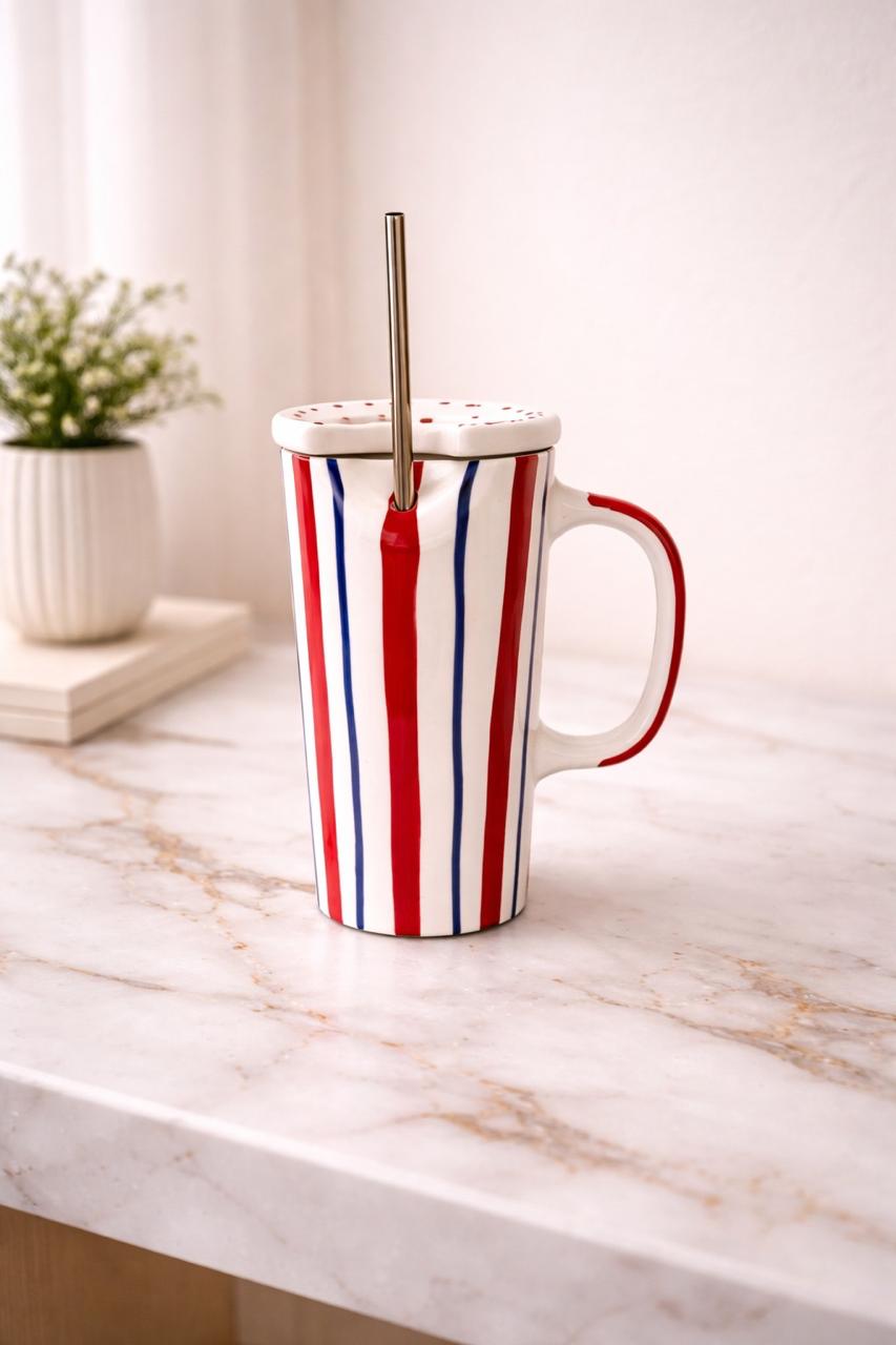Red & Blue Stripe Sipper – Set of 1
